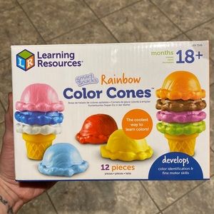 Learning resources rainbow color stacking cones